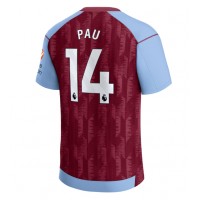 Dres Aston Villa Pau Torres #14 Domáci 2023-24 Krátky Rukáv